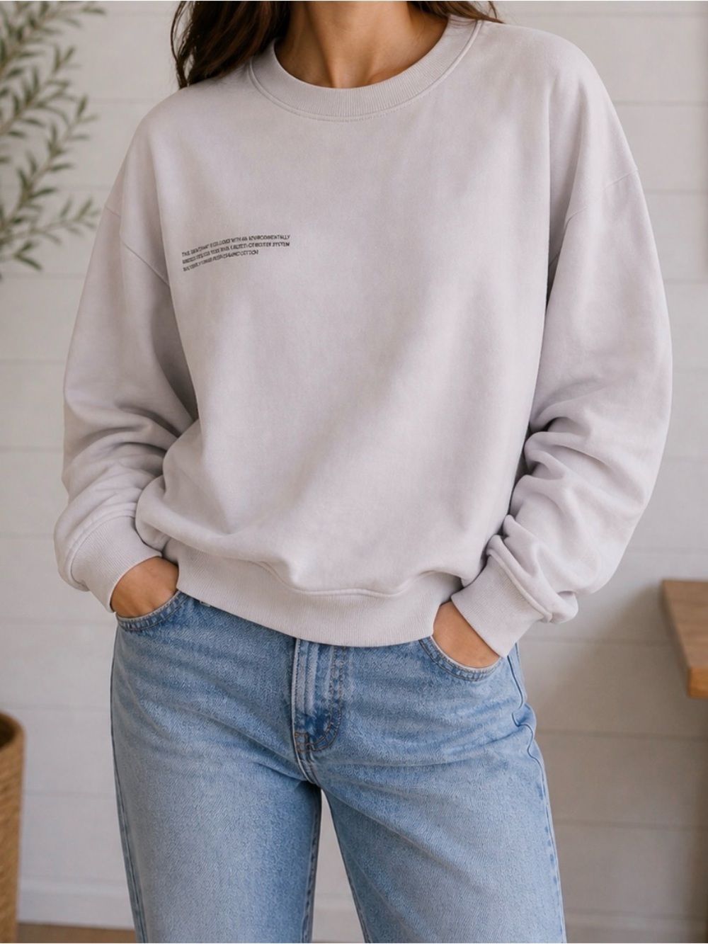 PANGAIA L Organic Cotton Sweatshirt Neutral Oversized Eco Sustainable Crewneck
